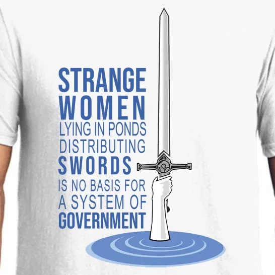 Strange Women Lying In Ponds Distributing Swords Pajama Set