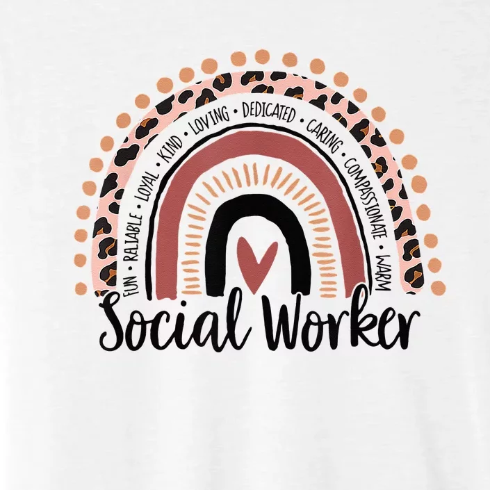 Social Worker Leopard Rainbow Social Work Christmas Pajama ChromaSoft Performance T-Shirt