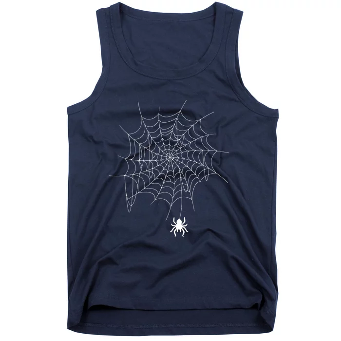 Spider Web Lazy Diy Halloween Costume Spooky Insect Tank Top