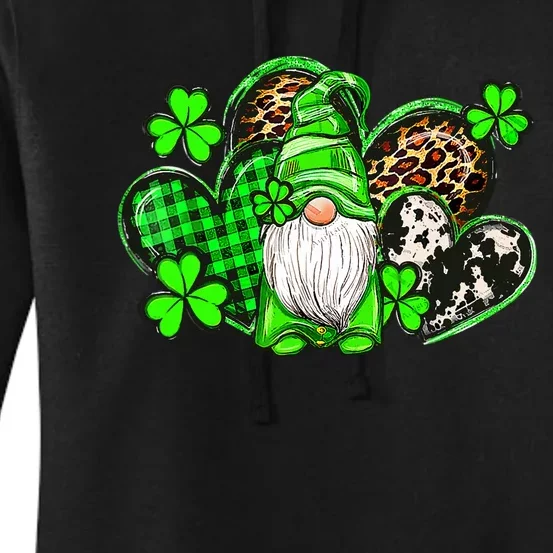 Shenanigans With My Gnomies St Patricks Day Gnome Shamrock Women's Pullover Hoodie