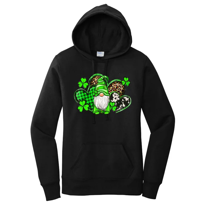 Shenanigans With My Gnomies St Patricks Day Gnome Shamrock Women's Pullover Hoodie