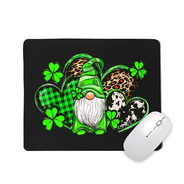 Shenanigans With My Gnomies St Patricks Day Gnome Shamrock Mousepad