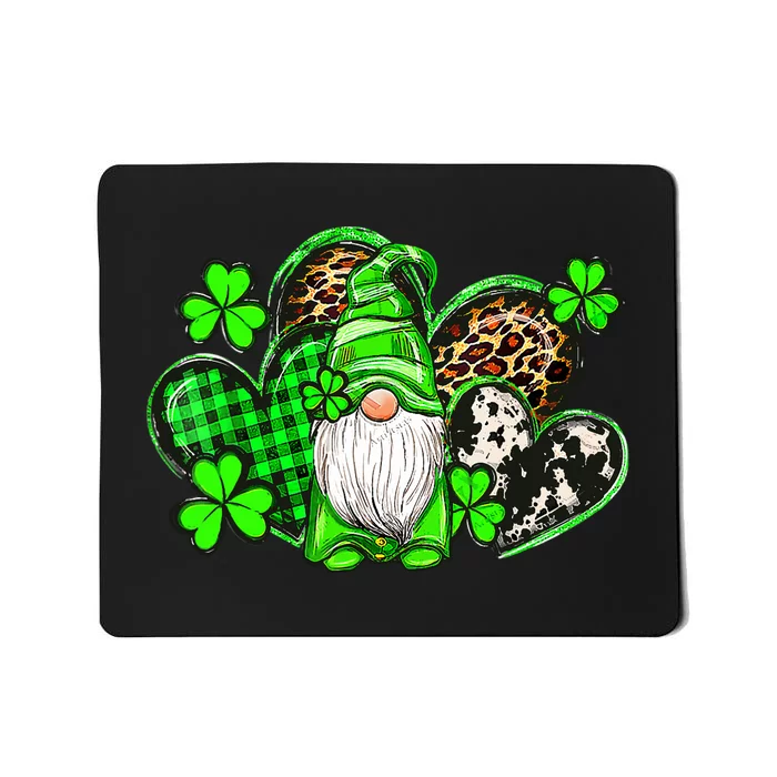 Shenanigans With My Gnomies St Patricks Day Gnome Shamrock Mousepad