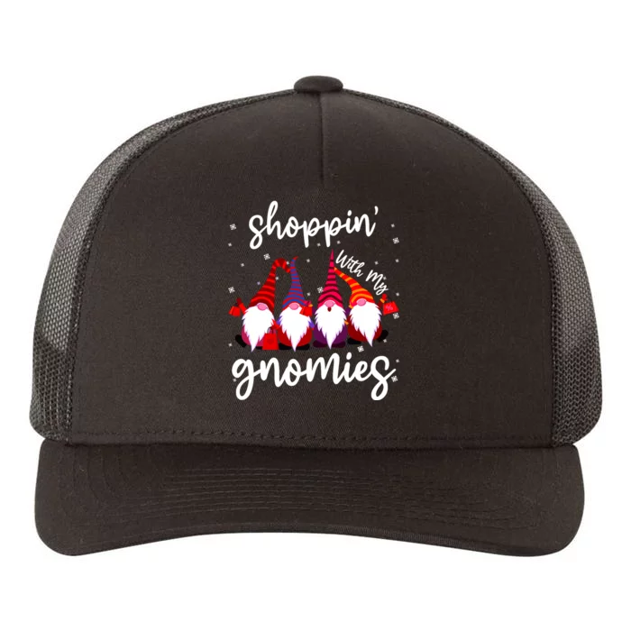 Shopping With My Gnomies Cute Xmas Gnomes Lover Christmas Yupoong Adult 5-Panel Trucker Hat