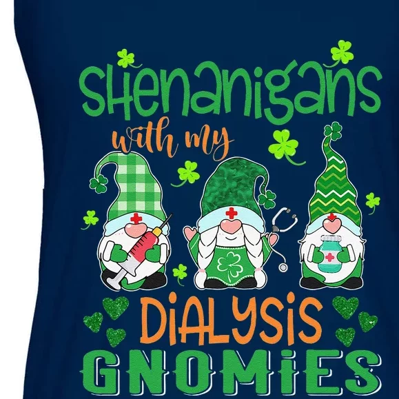 Shenanigans With My Dialysis Gnomies St Patricks Day Nurse Ladies Essential Flowy Tank