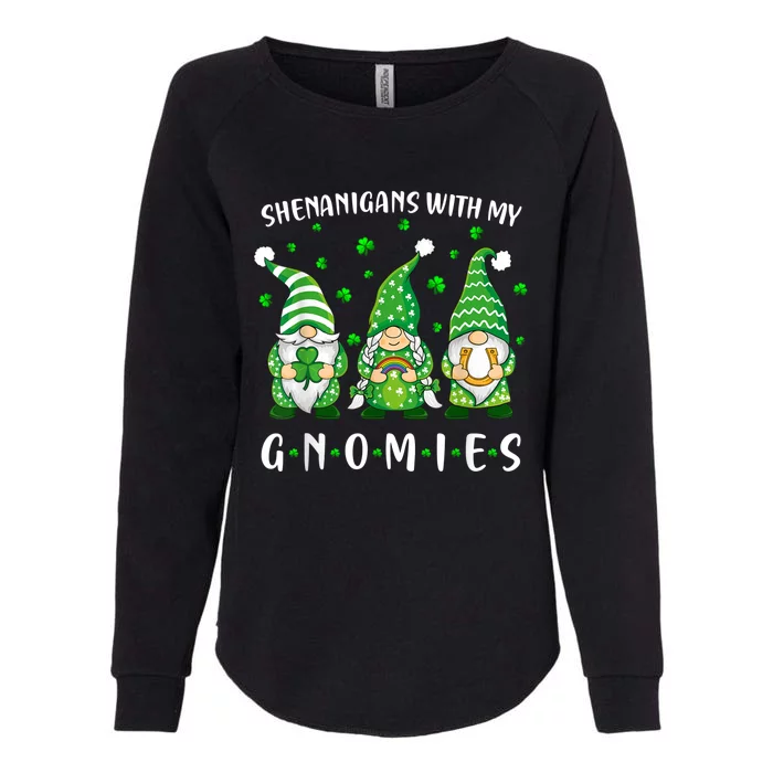 Shenanigans With My Gnomies St Patricks Day Gnome Womens California Wash Sweatshirt