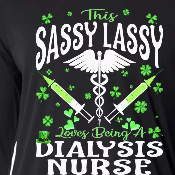 Shenanigans With My Dialysis Gnomies St Patricks Day Nurse Cooling Performance Long Sleeve Crew