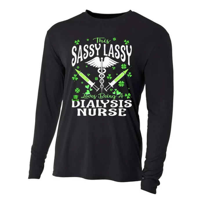 Shenanigans With My Dialysis Gnomies St Patricks Day Nurse Cooling Performance Long Sleeve Crew