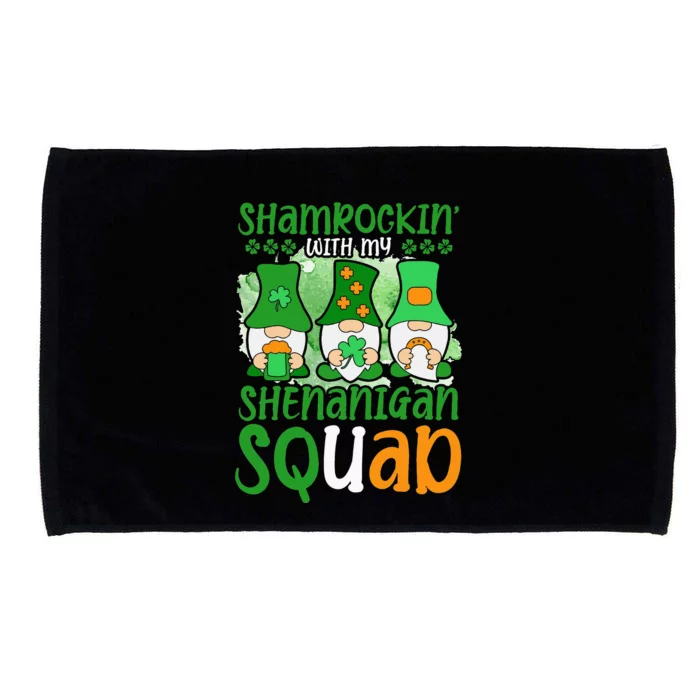 Shamrockin' With My Shenanigan Squad green St. Patrick's Day Microfiber Hand Towel