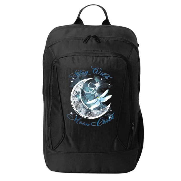 Stay Wild Moon ChildDragonfly Hippie Gift City Backpack