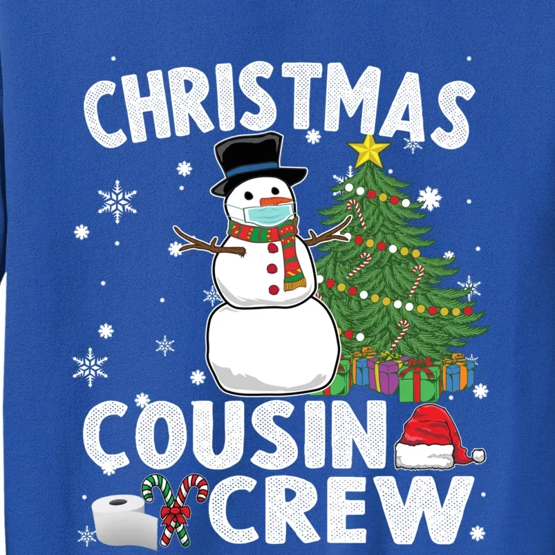 Snow Wearing Mask Christmas Cousin Crew Gift Tall Sweatshirt