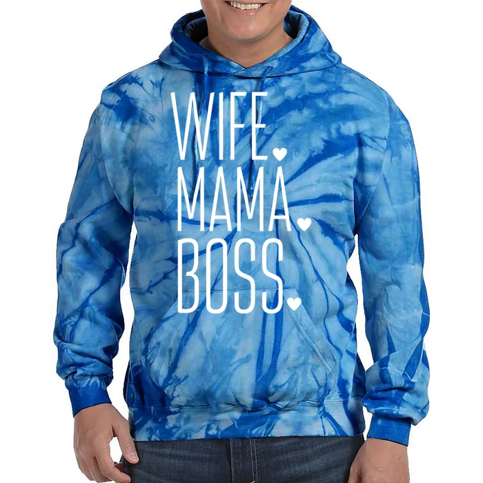 Strong Wife Mama Boss Mom Gift Tie Dye Hoodie