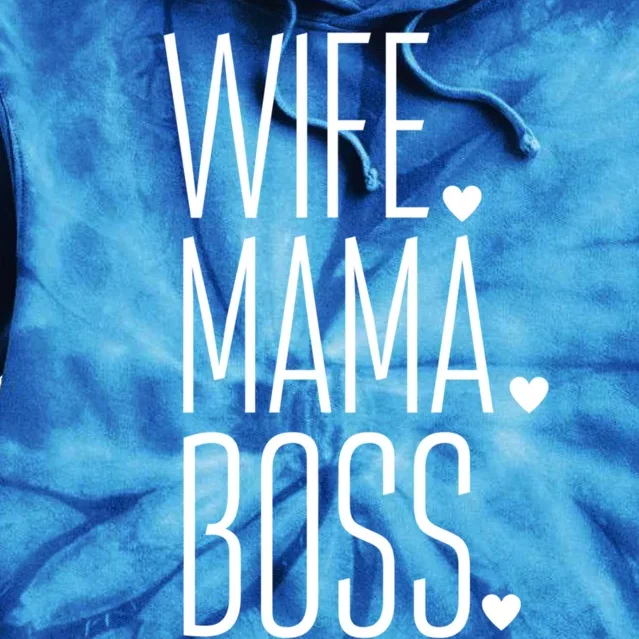 Strong Wife Mama Boss Mom Gift Tie Dye Hoodie