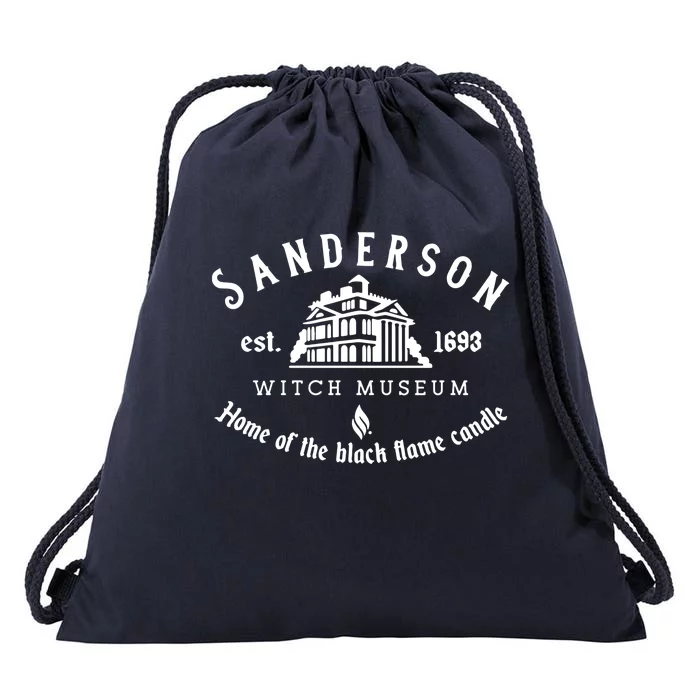 Sanderson Witch Museum Home Of The Black Flame Candle Est 1693 Drawstring Bag