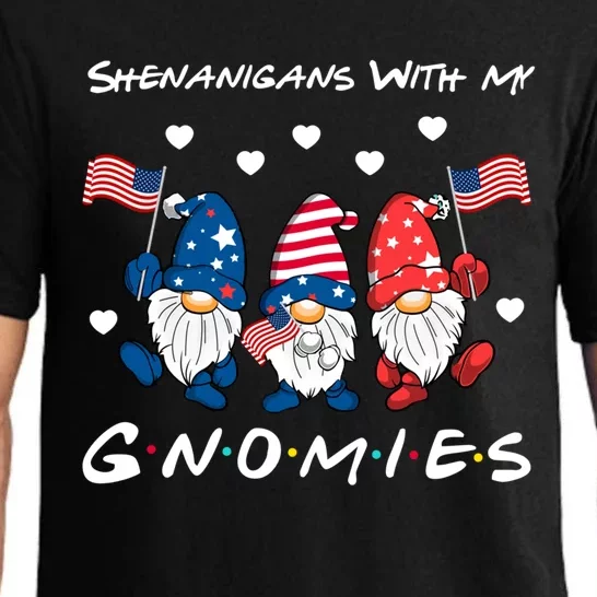 Shenanigans With My Gnomies 4th Of July Cute Gnome Patriotic Funny Gift Pajama Set