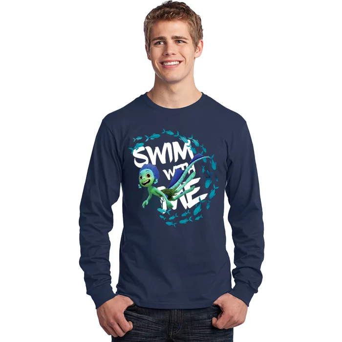 Swim With Me Cute Cartoon Mermaid Long Sleeve Shirt