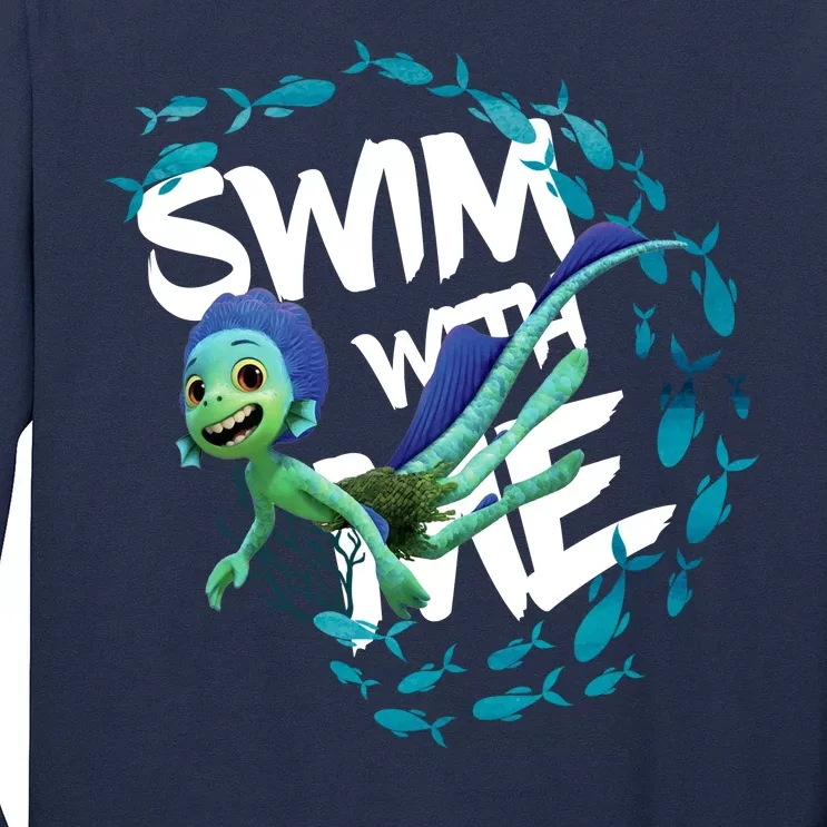 Swim With Me Cute Cartoon Mermaid Long Sleeve Shirt