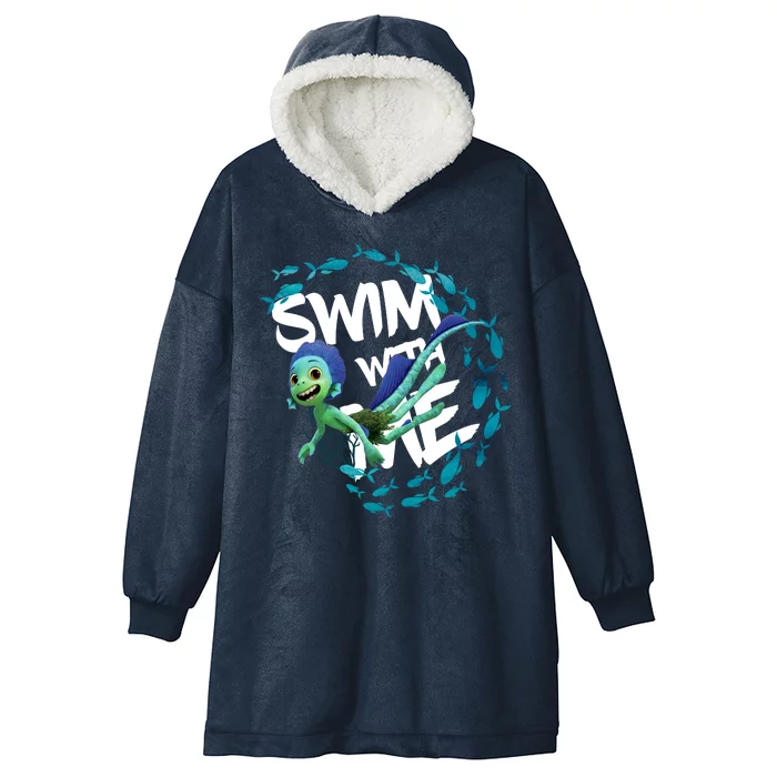 Swim With Me Cute Cartoon Mermaid Hooded Wearable Blanket