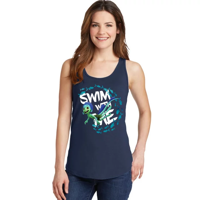 Swim With Me Cute Cartoon Mermaid Ladies Essential Tank