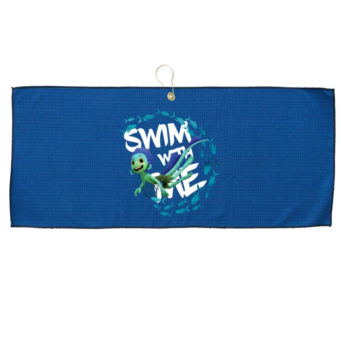 Swim With Me Cute Cartoon Mermaid Large Microfiber Waffle Golf Towel