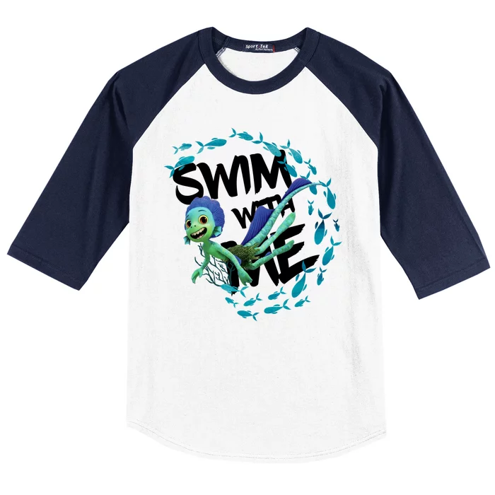 Swim With Me Cute Cartoon Mermaid Baseball Sleeve Shirt