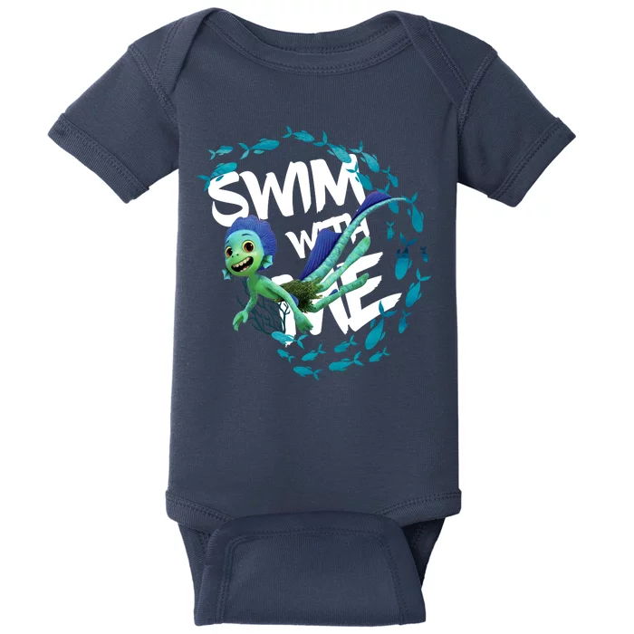 Swim With Me Cute Cartoon Mermaid Baby Bodysuit