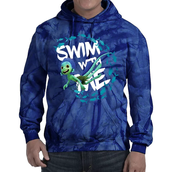 Swim With Me Cute Cartoon Mermaid Tie Dye Hoodie