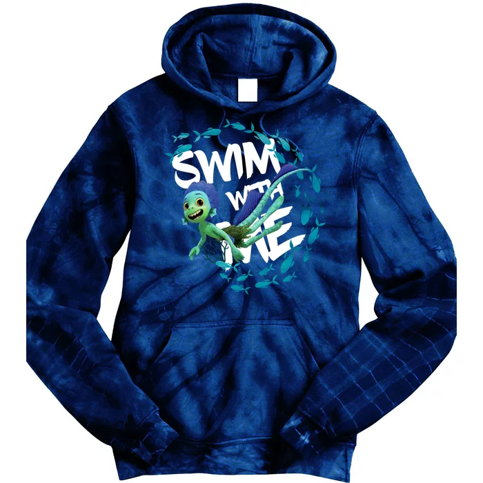 Swim With Me Cute Cartoon Mermaid Tie Dye Hoodie