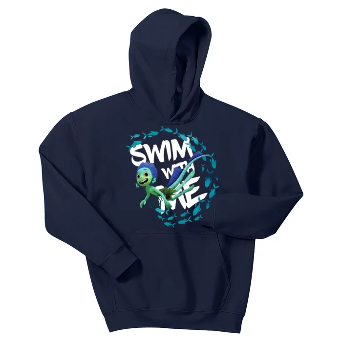 Swim With Me Cute Cartoon Mermaid Kids Hoodie