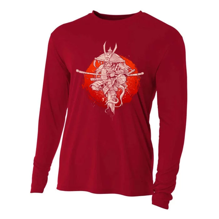 Samurai Warrior Monkey King Cooling Performance Long Sleeve Crew