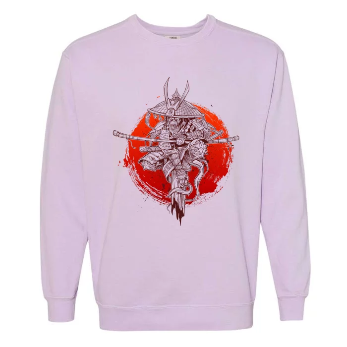 Samurai Warrior Monkey King Garment-Dyed Sweatshirt