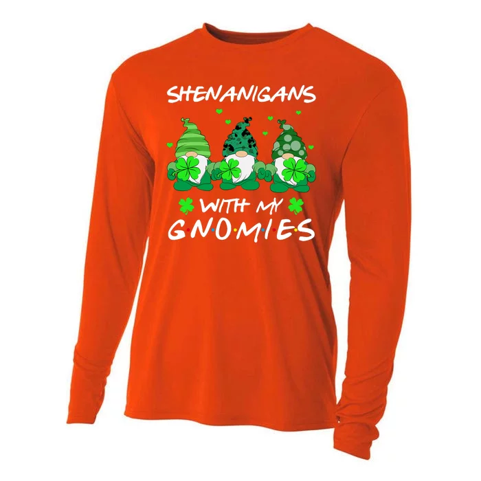 Shenanigans With My Gnomies Shamrock St Patricks Day Cooling Performance Long Sleeve Crew