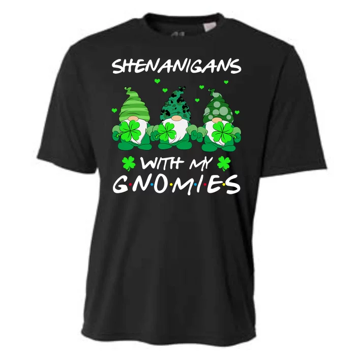 Shenanigans With My Gnomies Shamrock St Patricks Day Cooling Performance Crew T-Shirt