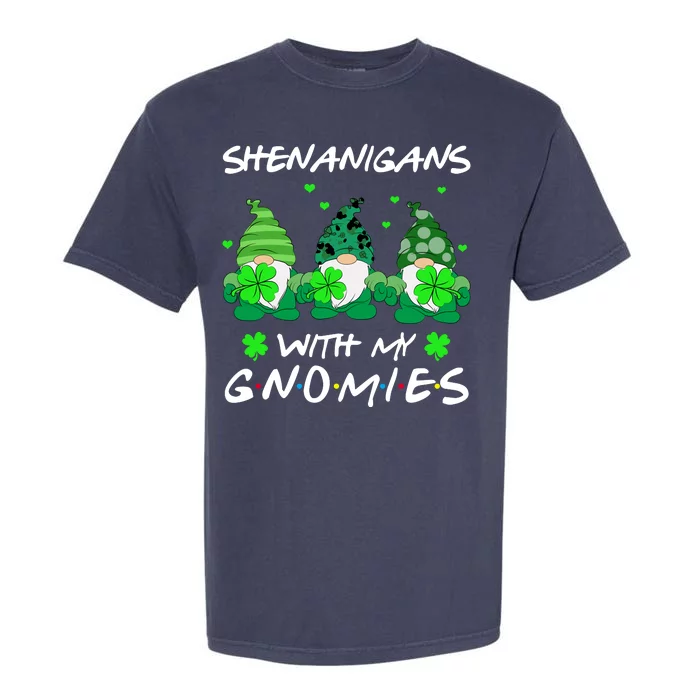 Shenanigans With My Gnomies Shamrock St Patricks Day Garment-Dyed Heavyweight T-Shirt