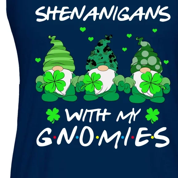 Shenanigans With My Gnomies Shamrock St Patricks Day Ladies Essential Flowy Tank