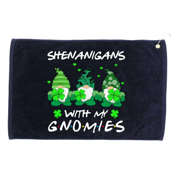 Shenanigans With My Gnomies Shamrock St Patricks Day Grommeted Golf Towel