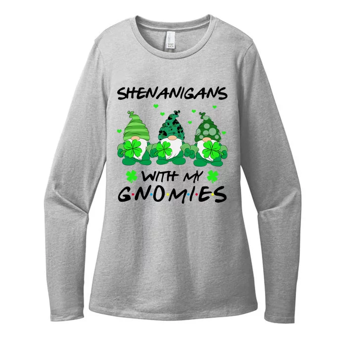 Shenanigans With My Gnomies Shamrock St Patricks Day Womens CVC Long Sleeve Shirt