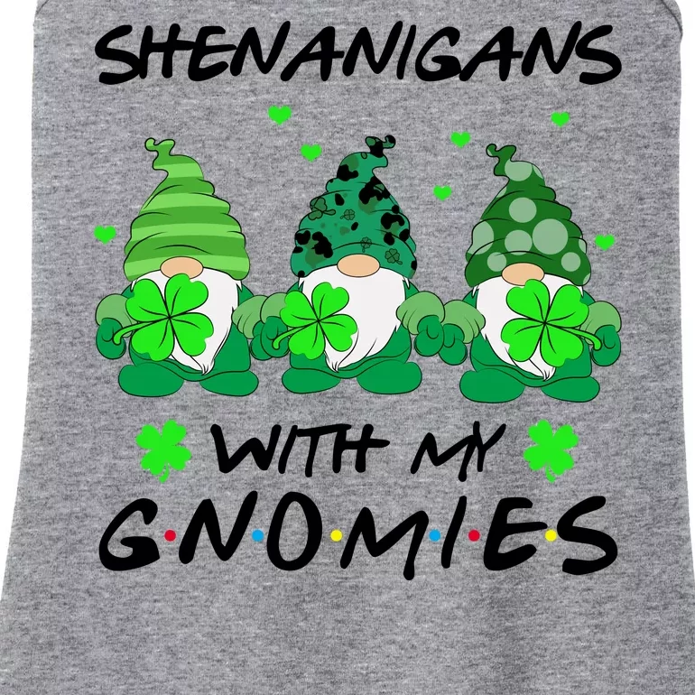 Shenanigans With My Gnomies Shamrock St Patricks Day Ladies Essential Tank