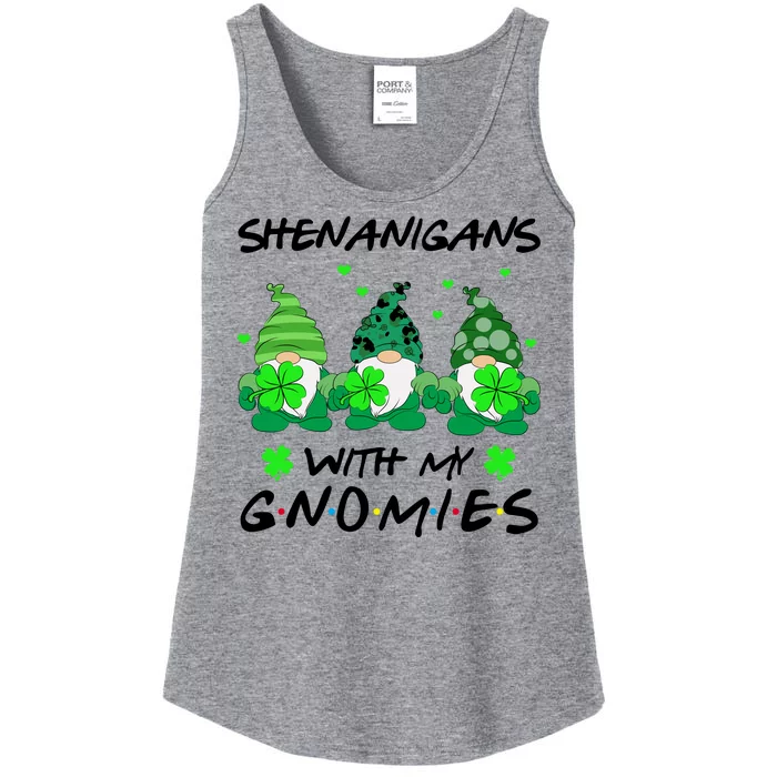 Shenanigans With My Gnomies Shamrock St Patricks Day Ladies Essential Tank