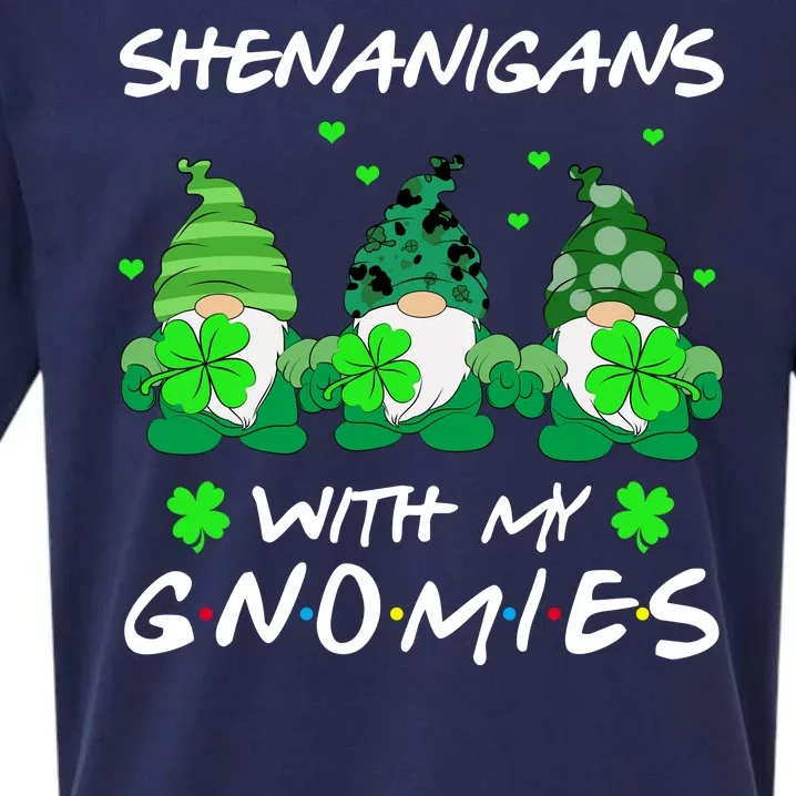 Shenanigans With My Gnomies Shamrock St Patricks Day Sueded Cloud Jersey T-Shirt