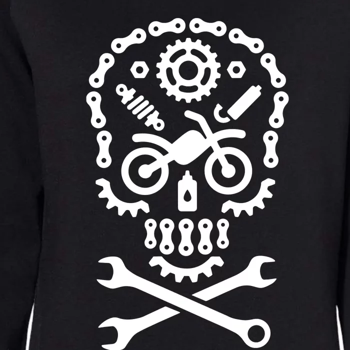 Skull Wrench Mechanic Tools Garage Car Mechanic Womens California Wash Sweatshirt