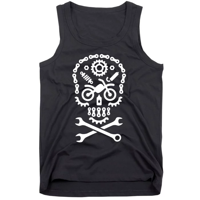 Skull Wrench Mechanic Tools Garage Car Mechanic Tank Top