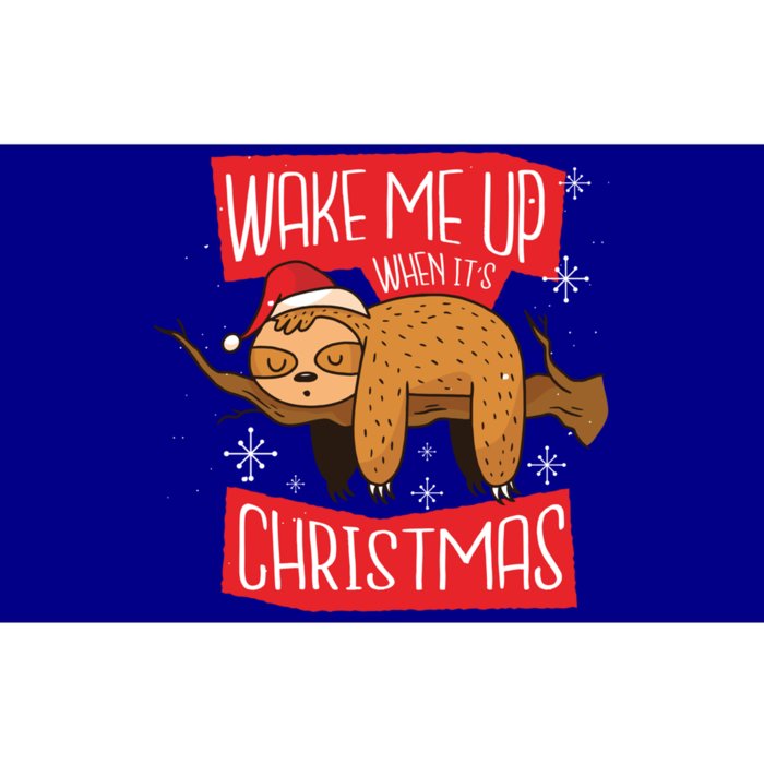 Sloth Wake Me Up When Its Christmas Cute Gift Bumper Sticker