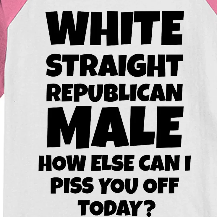 Straight White Male How Can I Piss You Off Today Kids Colorblock Raglan Jersey