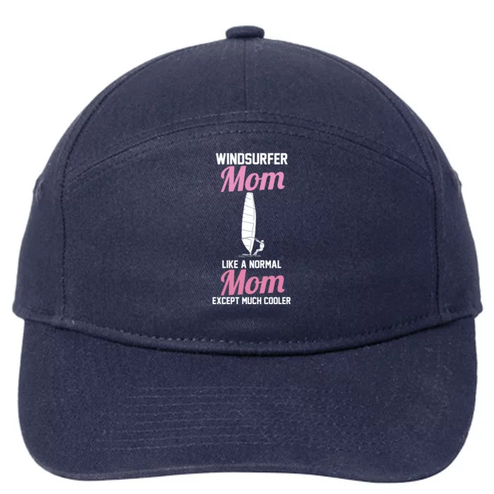 Surfing Windsurfer Mom Gift 7-Panel Snapback Hat