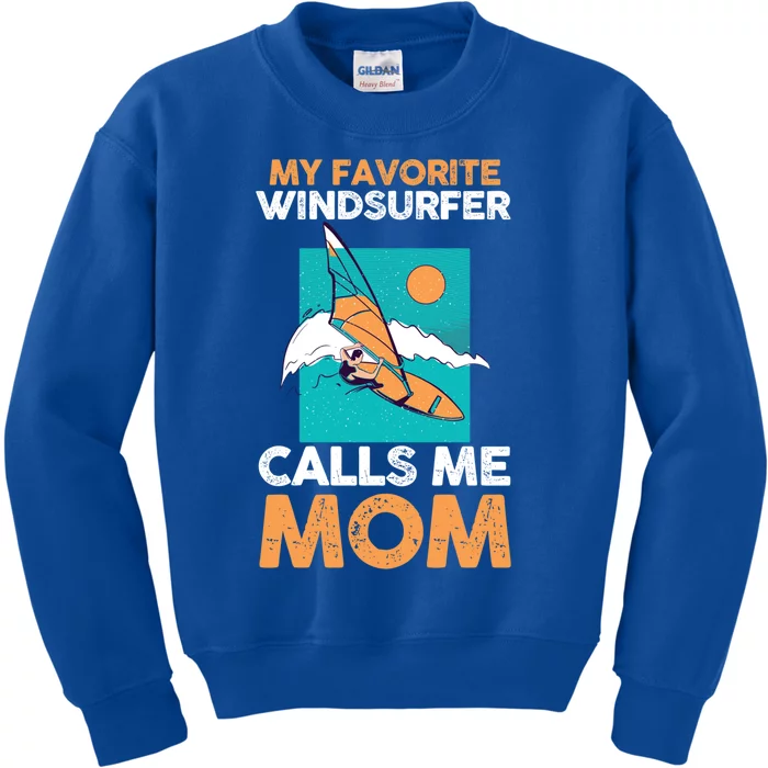 Surfing Windsurfing Mom Mother Windsurfer Cool Gift Kids Sweatshirt