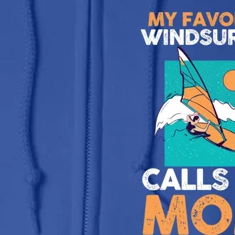 Surfing Windsurfing Mom Mother Windsurfer Cool Gift Full Zip Hoodie