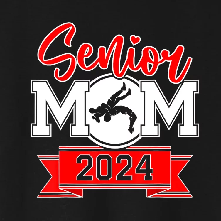 Senior Wrestling Mom Class Of 2024 Women's Crop Top Tee