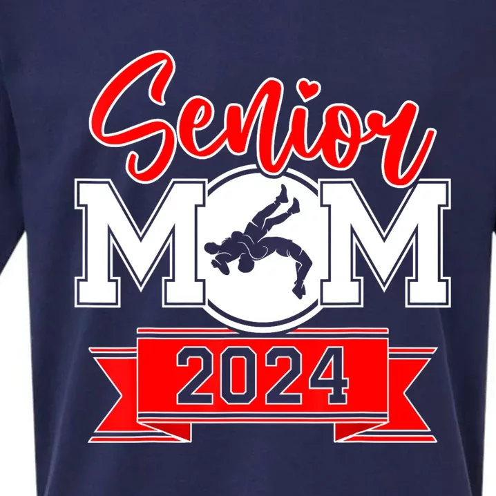 Senior Wrestling Mom Class Of 2024 Sueded Cloud Jersey T-Shirt