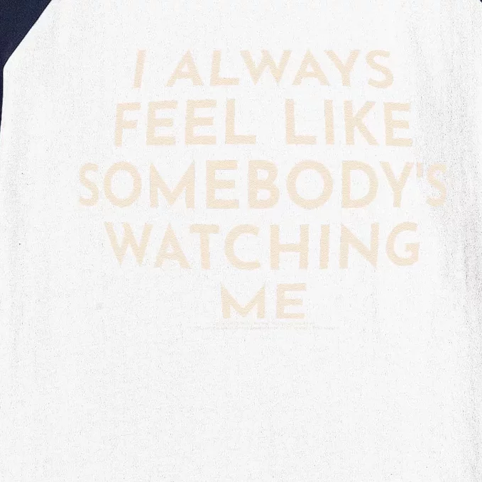 SomebodyS Watching Me Rockwell Lyrics Halloween Baseball Sleeve Shirt